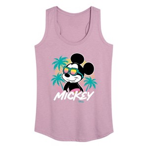 Women's - Disney - Mickey Sunset Shades Graphic Racerback Tank - 1 of 4