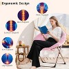 Comfy Oversized Saucer Chair, Soft Plush Fabric Reading Lounger for Adults, Stable X-Large Metal Frame Foldable Accent Lazy Chair - 4 of 4
