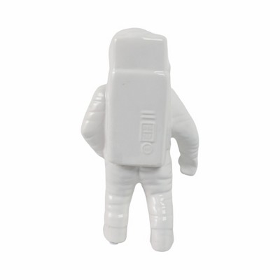 White and Gold Ceramic Astronaut Figurine 11" Wall Mounted