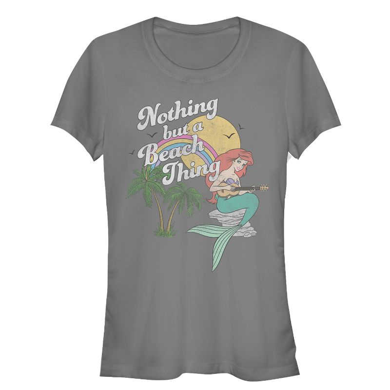 Juniors Womens The Little Mermaid Ariel Beach Thing T-Shirt, 1 of 4