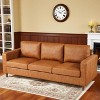 83" Leather Couch for Living Room, Modern Sofa Couches with Padded Backrest, Upholstered Sofa with Armrests and Comfy Cushions - 2 of 4