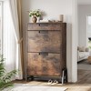 Shoe Storage Cabinet with 3 Flip-Drawers, Hidden Entryway Organizer, Freestanding Narrow Shoe Rack for Hallway & Living Room - 3 of 4