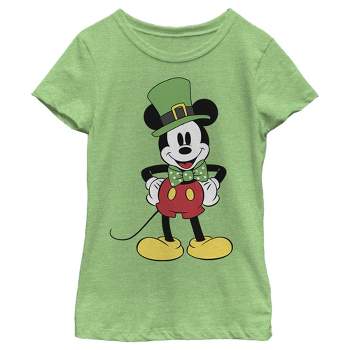 Girl's Disney Mickey Dressed Up for St. Patrick's T-Shirt