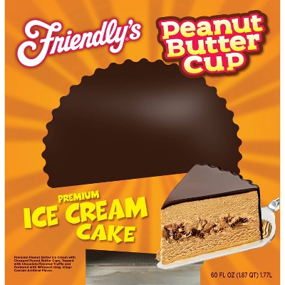 Friendly's Peanut Butter Cup Premium Ice Cream Cake - 60oz