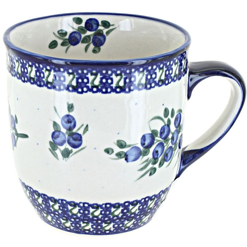 Blue Rose Polish Pottery 131 Millena Coffee Mug, 1 of 2