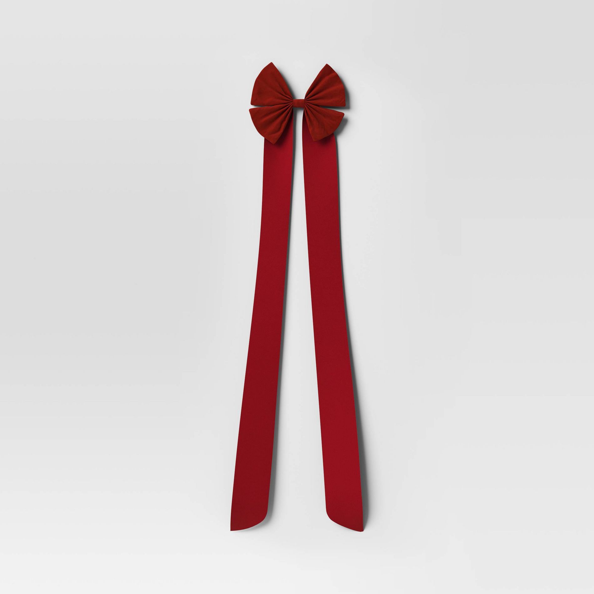 45" Velvet Double Loop Bow Christmas Tree Topper Red - Wondershop™