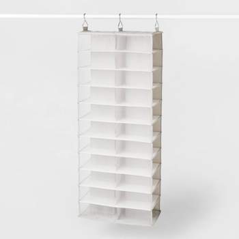 10 Shelf Hanging Shoe Storage Organizer Gray - Room Essentials™