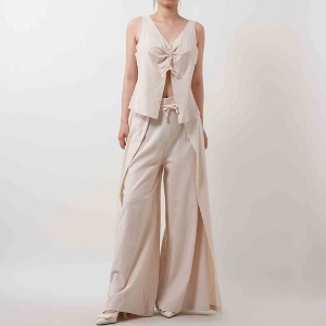 Breathable Solid Color 3PCS Set - Top and Pant with Casual Fit & Daily Style Cherie Code - 1 of 4