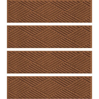 WaterHog 8.5"x30" Set of 4 Diamonds Indoor/Outdoor Stair Treads Door Mats