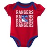 NHL New York Rangers Infant Girls' 3pk Bodysuits - 3 of 4