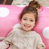 Butterfly Craze Butterfly Craze Floor Pillow Case, Mattress Bed Lounger Cover, Polka Pink, King Size - for Kids & Adults, - 4 of 4