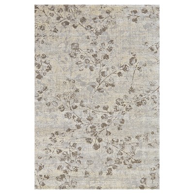 5'X7'6" Floral Woven Area Rugs Steel - Weave & Wander