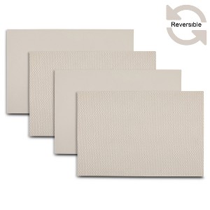 Dainty Home Basel Reversible Premium Vegan Leather 12" x 18" Rectangular Placemats Set of 4 - 1 of 3