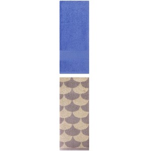 REGALWOVEN Geometric Absorbent Soft Bathroom Cotton Hand Towels 13" x 30"/13" x 29" 2 Packs - 1 of 4