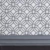 SEVOBAL Shower Curtain Embroidered Pintuck and Pieced Design Soft Microfiber Fabric Geometric Pattern, Black+Grey, 72"*72"*0.13" - 4 of 4