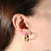 Pompeii3 14k Yellow Gold 5.5mm Small Designer Hoops Women's Earrings 3/4" Tall 2.30grams - 4 of 4