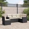 vidaXL Garden Sofa Set Black, Cream White PE rattan, Powder-coated steel - 2 of 4