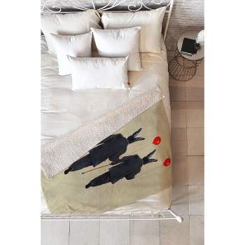 Daily Regina Designs Les Fleurs 01 Abstract Retro 80 X 60 Fleece Throw  Blanket - Deny Designs : Target
