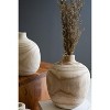Carved Wooden Bulb Vases – 14.5" Tall Decorative Natural Set of 5 by Kalalou - 2 of 3