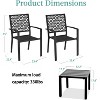 3-Piece All-Iron Patio Bistro Set - Space-Saving, UV-Resistant, 330lb Capacity, Vibrant Colors for Balcony/Garden - 2 of 4