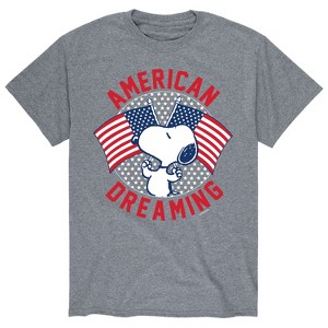 Men's - Peanuts - American Dreaming Short Sleeve Graphic T-Shirt - 1 of 4