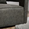 PAGED Swivel Accent Chair Modern Comfy Sofa Chair with Weathered Base, Open Back Barrel Chair for Living Room - 4 of 4
