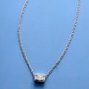 Pure Collection by Ross-Simons 0.12 ct. t.w. Baguette and Round Diamond Cluster Pendant Necklace in Sterling Silver - 3 of 4