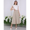 INSPIRE CHIC Women's Elastic High Waist Maxi A-Line Skirt with Pockets - 2 of 4