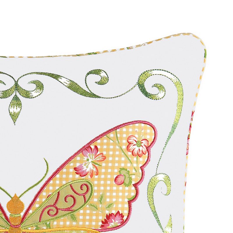 C&F Home 18" x 18" Pink Butterfly Applique Throw Pillow, 2 of 5
