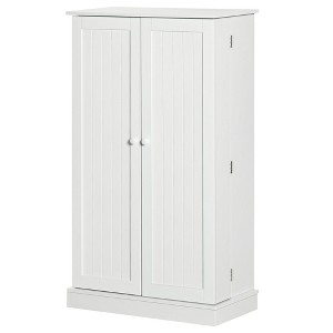 TIRAMISUBEST 41" Pantry Cabinet - Modern Freestanding Storage with Adjustable Shelves & Double Doors, Farmhouse White for Kitchen & Living Room - 1 of 4