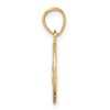 Black Bow Jewelry 14k Two Tone Gold, White Rhodium & CZ Number 15 Circle Pendant, 12mm - 2 of 4