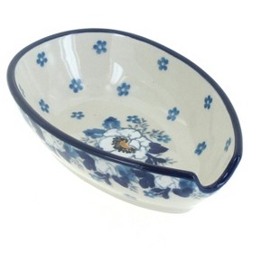 Blue Rose Polish Pottery 381 Ceramika Artystyczna Small Spoon Rest - 1 of 1