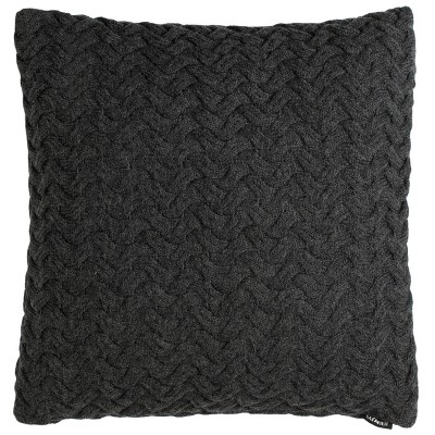 20"x20" Oversize Affinity Knit Square Throw Pillow Dark Gray - Safavieh