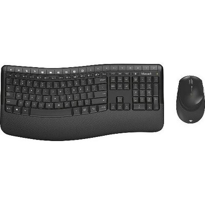 Microsoft Wireless Comfort Desktop 5050 - USB Wireless RF Keyboard - USB Wireless RF BlueTrack Mouse - 16 Hot Keys - Scroll Wheel