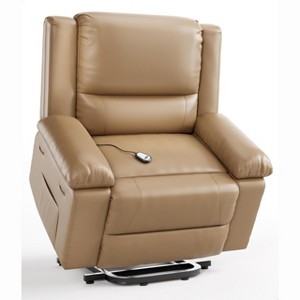 GOCAPTAIN PU Leather Lift Recliner for Elderly & Mobility Impaired, Adjustable Back and Legs, Heavy Duty Lift Chair for Seniors - 1 of 4