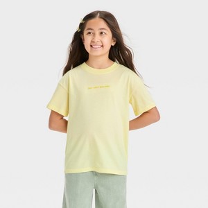 Girls' Short Sleeve Relaxed Oversized Graphic T-Shirt - Cat & Jack™ - 1 of 4