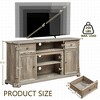 Brafabhome 61.8" Wide Rustic Wood TV Stand with Drawers for TVs up to 75", Farmhouse Console Table with Adjustable Shelf for Living Room | Light Brown - 2 of 4