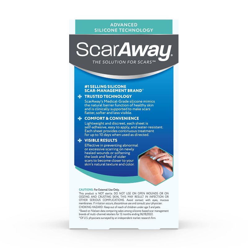 ScarAway Clear Silicone Scar Sheets - 6ct, 4 of 16
