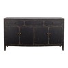 Treasure Trove Accents 4 Door Three Drawer Credenza Gibson: Vintage Style, Antique Copper Hardware - 2 of 4