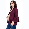 Maternity Bell Sleeve Flared Open Front Cardigan - 24seven Comfort Apparel™ - 2 of 3