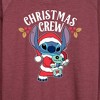 Women's - Lilo and Stitch - Christmas Crew Lightweight French Terry Wide Neck Long Sleeve Shirt - 2 of 4
