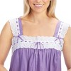 Collections Etc 2-Piece Lace Trim Woven Sleeveless Pajama Set - 2 of 4