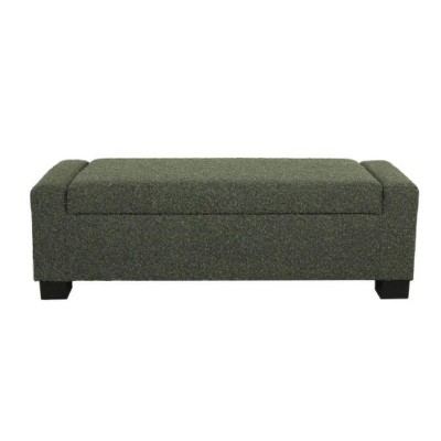 Vynxaria50" Ottoman Bench - Textured Fabric Rectangular, Hinged Lid Hidden Storage, Seating/Footrest for Living Room Bedroom Entryway Home Decor
