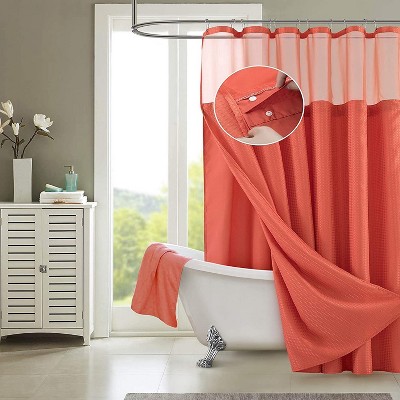 Shower Curtain shops Sunrise Tan Bathroom Curtain Mat Set Shower Liner Bathroom Curtain Set Floor Mat Shower Curtain w Rings Waterproof Curtain