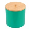 Evideco French Home Goods Cotton Pad & Q-Tip Holder with Bamboo Lid - 2 of 4