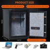 2 Cubic Feet Fireproof and Waterproof Safe Box with keypad Lock, Digital Home Safe for Cash Documents Jewelry Valuables, 13.7"W x 14.1"D x 19.6"H - 2 of 4