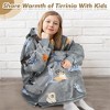 Tirrinia Girls Boys Blanket Hoodie Sweatshirt, Oversized Fleece Pullover, Hooded Fleece Lined Blanket, Christmas Gift for Kids Teens, Youth - 2 of 4