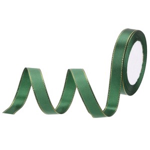 Unique Bargains Double Face Wide Satin Ribbon with Gold Edges for Wedding Bouquet - 1 of 4