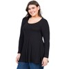 Plus Poised Long Sleeve Swing Tunic Top - 24seven Comfort Apparel™ - 2 of 4