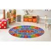 KC CUBS Boy & Girl Kids ABC Alphabet, Numbers & Shapes Educational Learning & Fun Game Play Nursery Bedroom Classroom Oval Rug Carpet - image 3 of 4